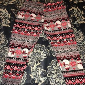 Snowman Christmas Leggings